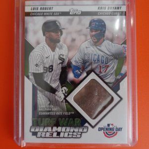 Luis Robert & Kris Bryant Relic w/ Field Dirt